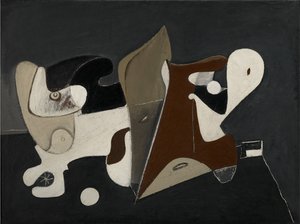 Nighttime, Enigma and Nostalgia, ca 1933-34 (olja på duk monterad på panel)