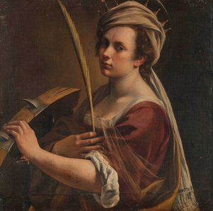 Självporträtt som den heliga Katarina av Alexandria av Artemisia Gentileschi