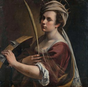 Självporträtt som den heliga Katarina av Alexandria av Artemisia Gentileschi
