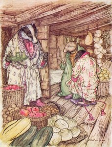 Illustration till The Wind in the Willows av Kenneth Grahame (färglitografi)