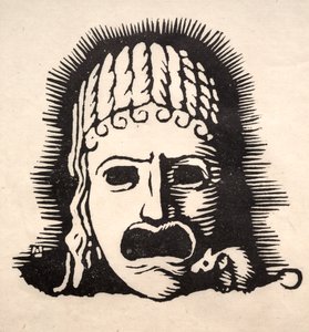 Grekisk mask med mus av Arthur Allen Lewis