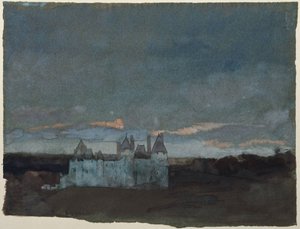 Château Langeais, Touraine av Arthur Bowen Davies