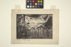 Guiding Spirit (etsning och roulette) av Arthur Bowen Davies