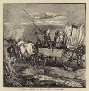 En mormonfamilj på väg till Salt Lake City av Arthur Boyd Houghton