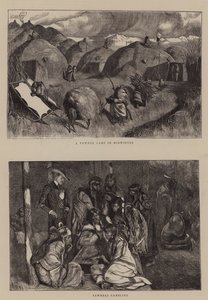 Ett Pawnee-läger mitt i vintern av Arthur Boyd Houghton