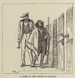 En scen i fängelset i Chicago av Arthur Boyd Houghton