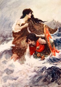 Berättelsen om Deirdre (färg litho)