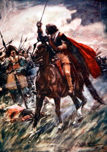 Albrecht von Wallenstein vid slaget vid Lutzen, 1632-1913.