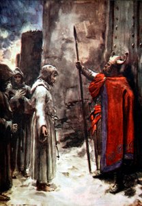 Henrik IV av Tyskland utanför portarna till Canossa, Italien, 1077 1913