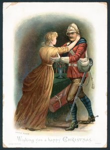 Home Again - Julhälsningskort (chromolitho)