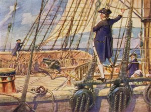 Kapten Nelson utmanar en Midshipman att tävla mot masttoppen av Arthur David McCormick