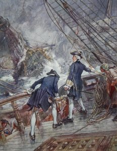 Hawke, illustration från Drakes Drum and Other Songs of the Sea av Henry Newbolt (1862-1938) pub. 1905 av Arthur David McCormick