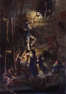 Nelson går ombord på Theseus för att få sin arm amputerad av Arthur David McCormick