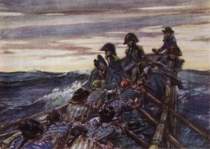 Nelson i en öppen båt i Östersjön ska gå med i flottan av Arthur David McCormick