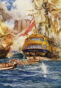 Stormningen av Geriah, 1756 av Arthur David McCormick