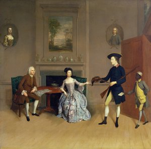 John Orde, med sin kone Anne og hans ældste søn, William, af Morpeth, Northumberland, ca. 1754-56 sverige