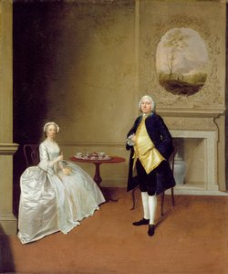 Mr and Mrs Hill, ca 1750-51 (olja på duk) av Arthur Devis