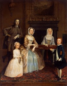 Herr och fru Richard Bull med familj, 1730-80
