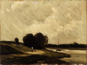 Nära Portchester (olja på duk) av Arthur Douglas Peppercorn