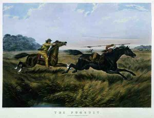 The Pursuit, pub. av Currier & Ives av Arthur Fitzwilliam (after) Tait