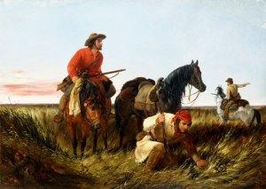 Trappers Following the Trail: At Fault, 1851 av Arthur Fitzwilliam Tait