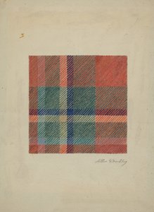 Rutigt yllefilt, ca. 1938. av Arthur G. Merkley