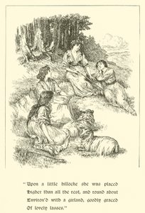 Sir Calidore, Knight Of Courtesy, Coridon And Pastorella (gravyr) av Arthur George Walker