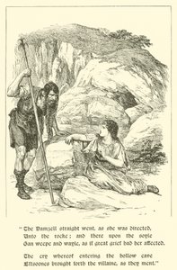 The Adventures Of Sir Artegall, At The Den Deceit (gravyr) av Arthur George Walker
