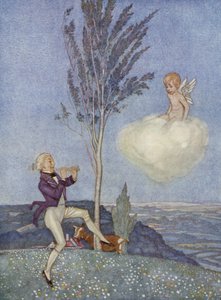 Piping nerför dalarna vilt (färg litho)