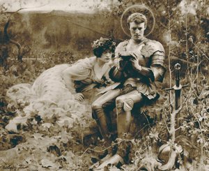 Frestelsen av Sir Percival (fotogravyr)