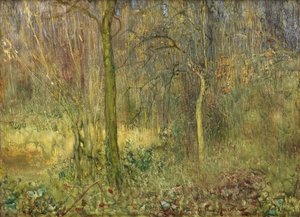 Skogbevuxen glänta av Arthur Hacker