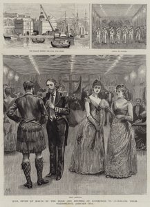 Bal på Malta av hertigen och hertiginnan av Edinburgh för att fira deras bröllopsdag, 25 januari av Arthur Hopkins