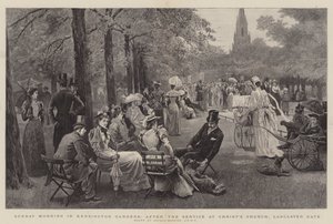 Söndag morgon i Kensington Gardens, efter gudstjänsten i Christ