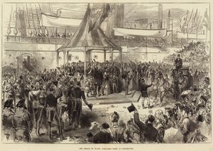 Prinsen av Wales välkomnade hem i Portsmouth