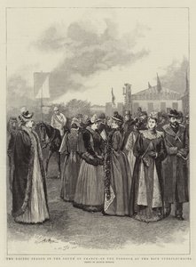 Loppsäsongen i Sydfrankrike, i paddocken vid Nice Steeplechases av Arthur Hopkins