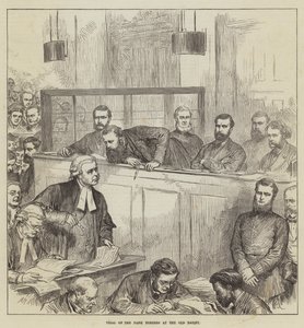 Rättegång mot bankförfalskarna vid Old Bailey av Arthur Hopkins