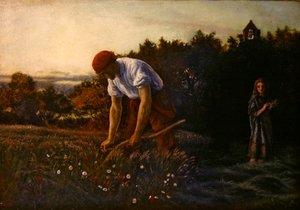 The Reaper in the Flowers (olja på duk) av Arthur Hughes