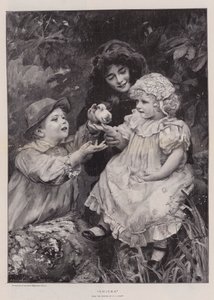 Kycklingar (gravyr) av Arthur John Elsley