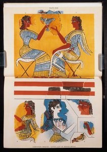 Reproduktion av fresker av Sir Arthur John Evans, The Palace of Minos at Knossos, utgåva 1921