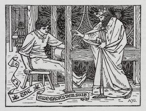 Hans Christian Andersen: Kejsarens nya kostym (litho) av Arthur Joseph Gaskin