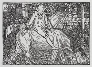 Hans Christian Andersen: Grannfamiljerna (litho) av Arthur Joseph Gaskin