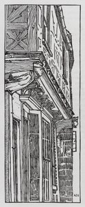 HC Andersen: Det gamla huset (litho) av Arthur Joseph Gaskin