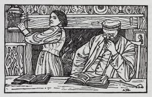 HC Andersen: Den gamla gatlyktan (litho)
