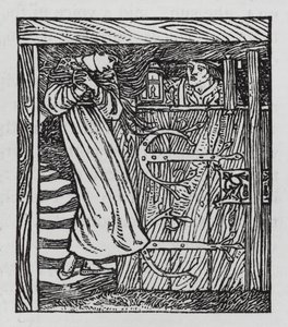 HC Andersen: Prinsessan och ärten (litho) av Arthur Joseph Gaskin