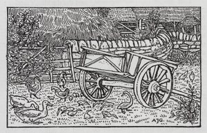 HC Andersen: Den fula ankungen (litho) av Arthur Joseph Gaskin