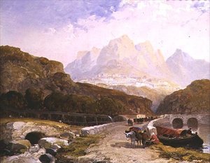 Scen i Portugal av Arthur Joseph Meadows