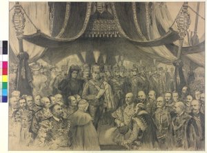 Invigning av millennieutställningen i Budapest av kejsar Franz Joseph av Arthur Lajos Halmi