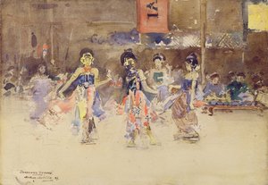 The Javanese Dancers, 1889 (wc på papper) av Arthur Melville