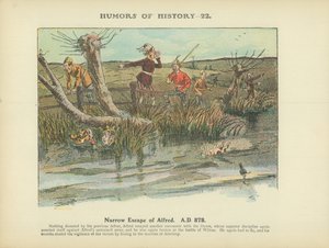 Alfreds snäva flykt. A.D. 878 (färglitografi) av Arthur Moreland
