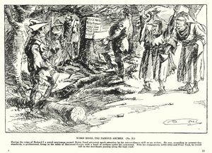 Robin Hood, den berömde bågskytten (litografi)